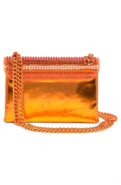 Shop Kurt Geiger Mini Brixton Lock Shoulder Bag In Orange