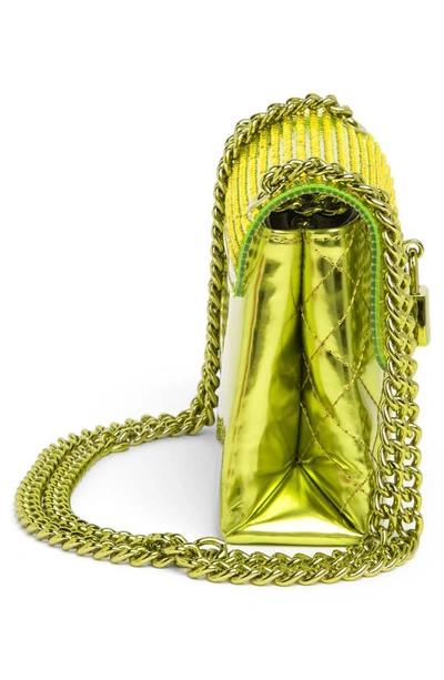 Shop Kurt Geiger Mini Brixton Lock Shoulder Bag In Bright Green