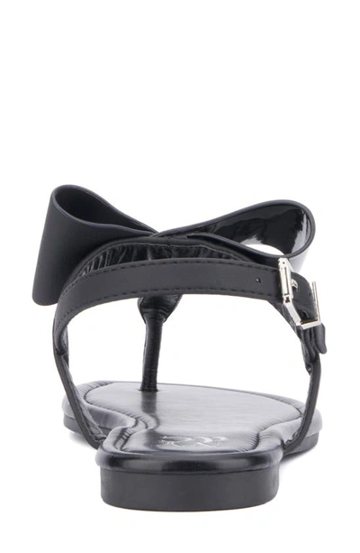 New York And Company Abril Thong Sandal In Black Combo