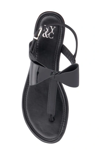 New York And Company Abril Thong Sandal In Black Combo