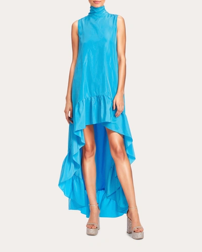 Shop One33 Social Women's Yolanda Ruffle High-low Gown In Blue