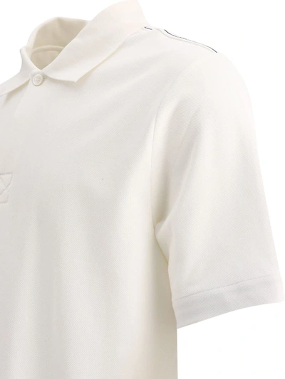 Shop Burberry "ekd" Polo Shirt In White
