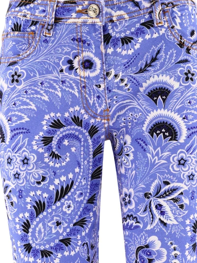 Shop Etro "bandana" Jeans In Blue