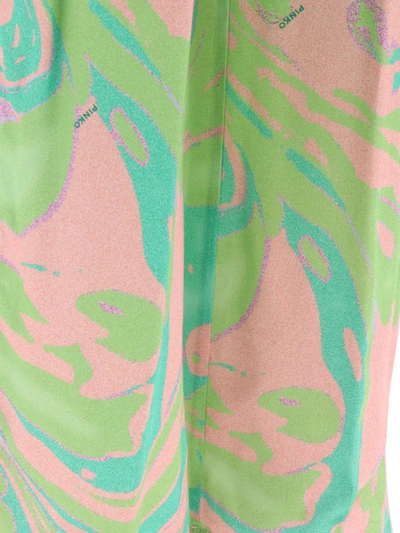 Shop Pinko "penati" Trousers In Green