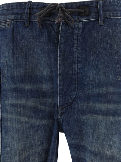 Shop Rrl By Ralph Lauren "milnor" Denim Cargo Shorts In Blue