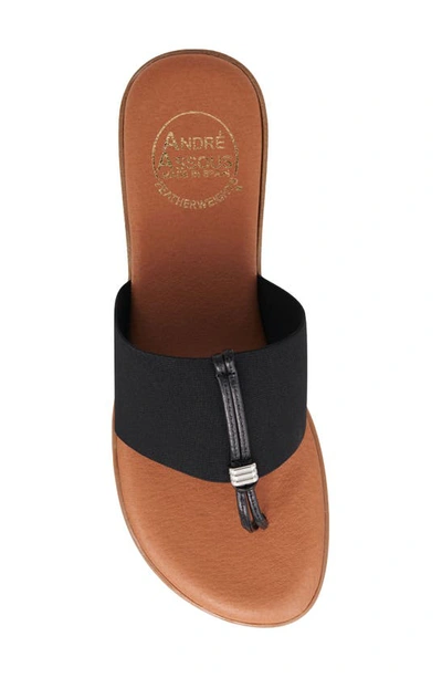 Shop Andre Assous Nice Sandal In Black/ Black