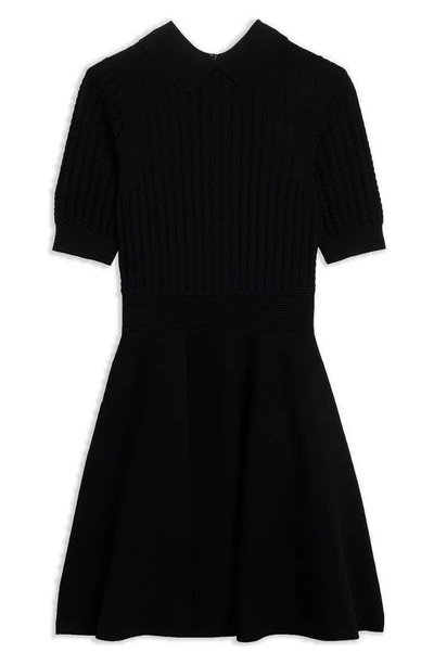 Shop Ted Baker Mia Knit Skater Dress In Black