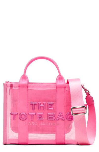 Shop Marc Jacobs The Small Mesh Tote Bag In Candy Pink