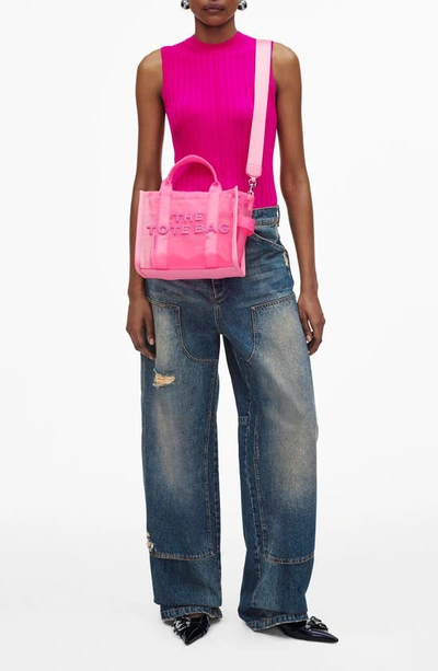 Shop Marc Jacobs The Small Mesh Tote Bag In Candy Pink