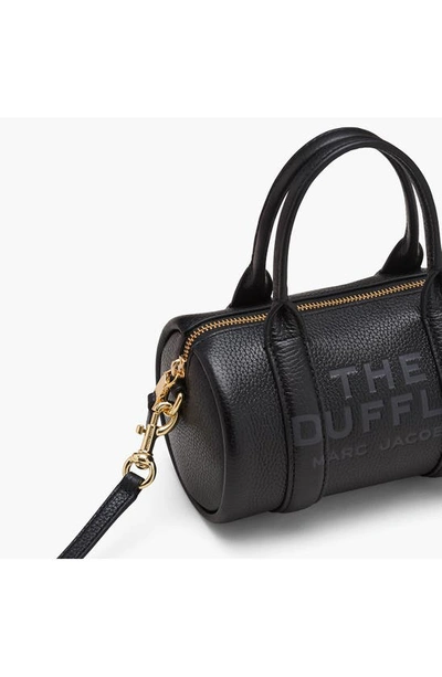 Shop Marc Jacobs The Mini Leather Duffle Bag In Black