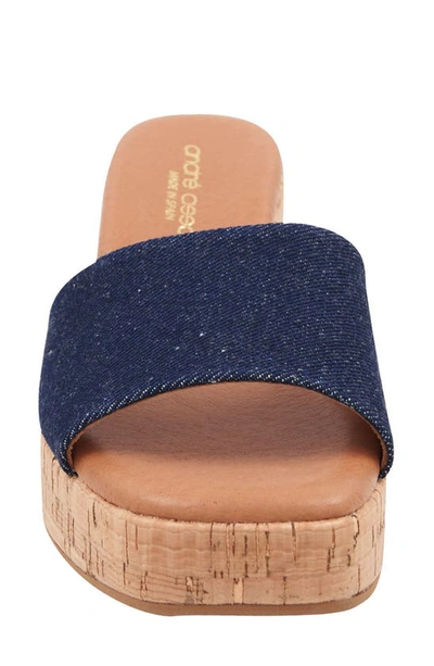 Shop Andre Assous Cypress Slide Sandal In Denim