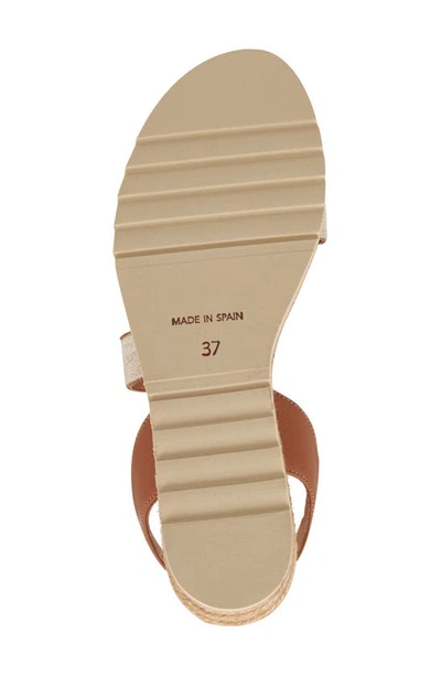 Shop Andre Assous Nevada Slingback Platform Wedge Sandal In Beige Linen