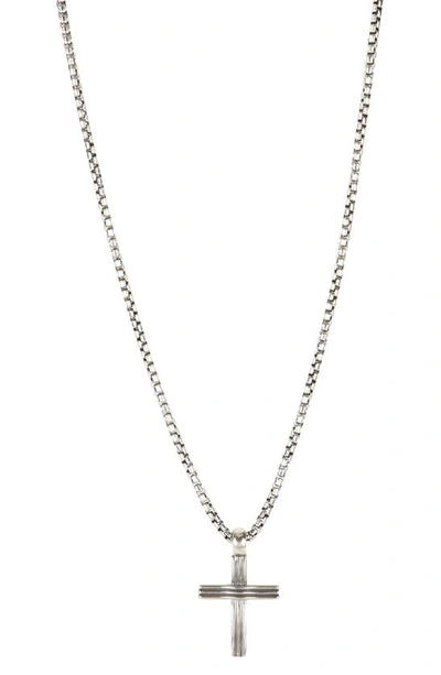 Degs & Sal Sterling Silver Cross Necklace In Silver