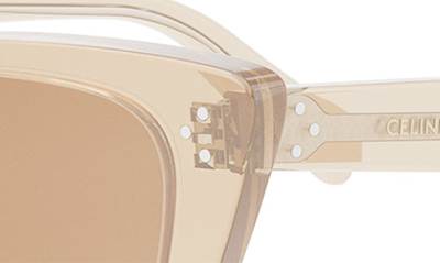 Shop Celine 51mm Cat Eye Sunglasses In Shiny Orange / Roviex
