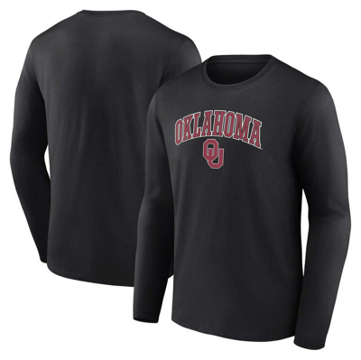 Shop Fanatics Branded Black Oklahoma Sooners Campus Long Sleeve T-shirt