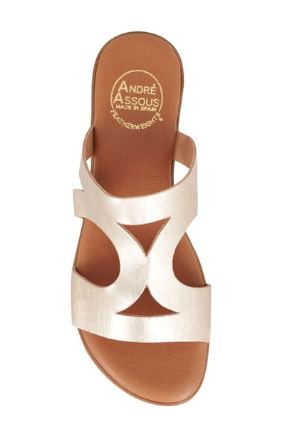 Shop Andre Assous Nailea Sandal In Platino