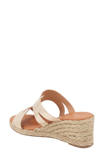Shop Andre Assous Addison Espadrille Wedge Sandal In Platino