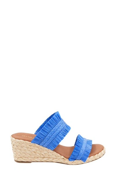 Andre Assous Nori Espadrille Wedge Sandal In French Blue