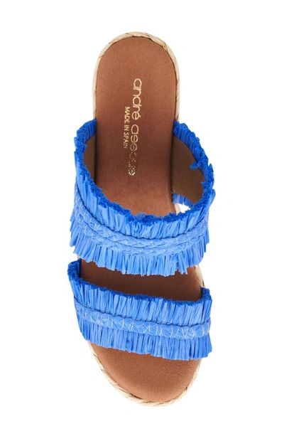 Andre Assous Nori Espadrille Wedge Sandal In French Blue