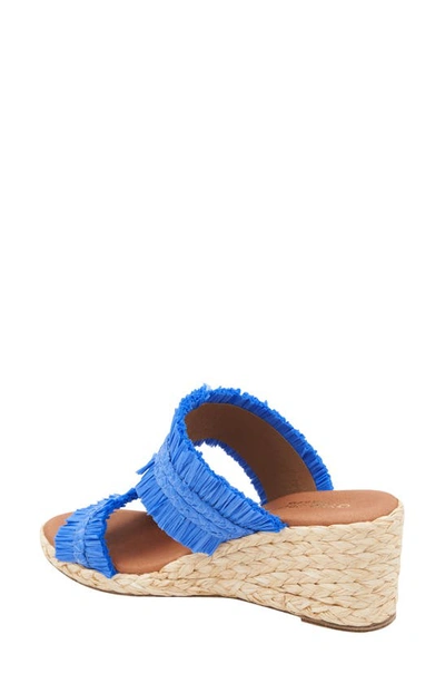 Andre Assous Nori Espadrille Wedge Sandal In French Blue