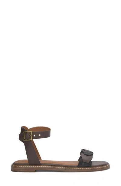 Shop Lucky Brand Kyndall Ankle Strap Sandal In Chocolate/ Black