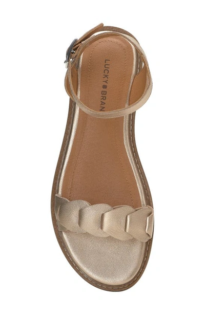Shop Lucky Brand Kyndall Ankle Strap Sandal In Stardust Etoile