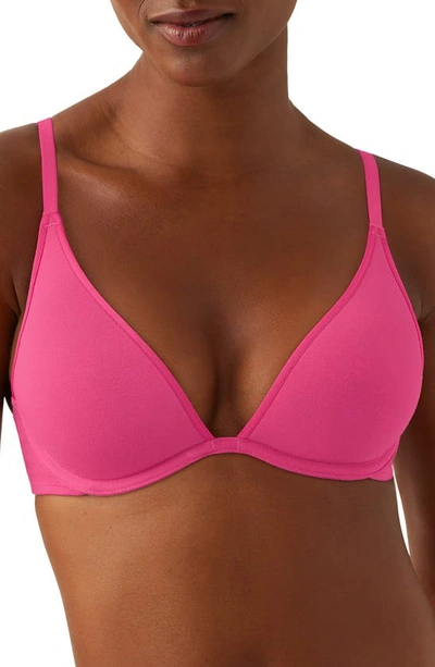 Shop B.tempt'd By Wacoal Cotton To A Tee Underwire Plunge T-shirt Bra In Raspberry Sorbet