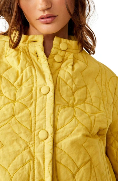 Shop Free People Quinn Quilted Jacket In Citronelle