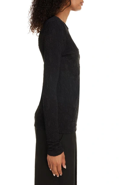 Shop Isabel Marant Floride Ruched Long Sleeve Top In Black