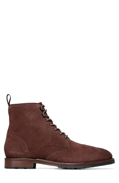 Shop Cole Haan Berkshire Lug Wingtip Boot In Ch Madeira Suede/ Ch