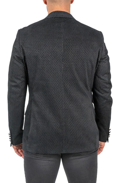 Maceoo Interrupted Black One-button Sport Coat In Black