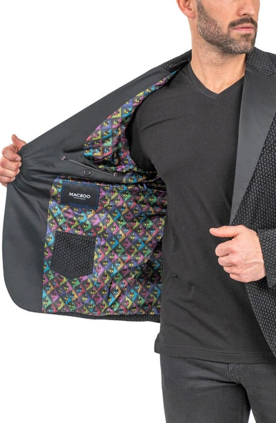 Maceoo Interrupted Black One-button Sport Coat In Black