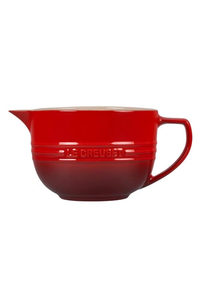 Shop Le Creuset Stoneware Batter Bowl In Cerise