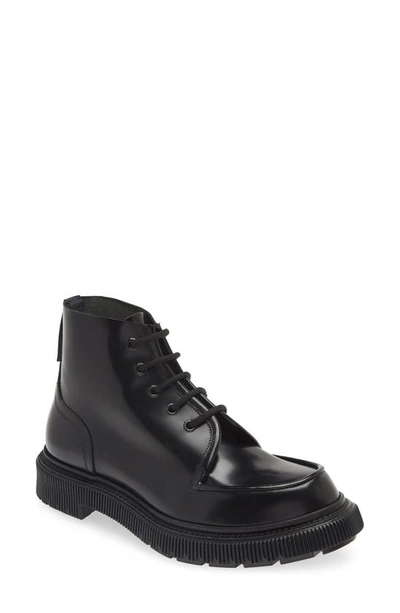 Shop Adieu Creeper Sole Lace-up Boot In Black