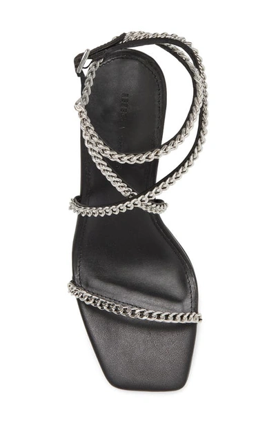 Shop Rebecca Minkoff Edie Chain Strappy Sandal In Black