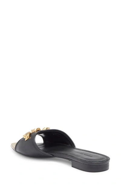 Shop Rebecca Minkoff Curb Chain Slide Sandal In Black