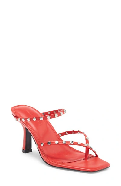 Shop Rebecca Minkoff Avila Stud Slide Sandal In Red