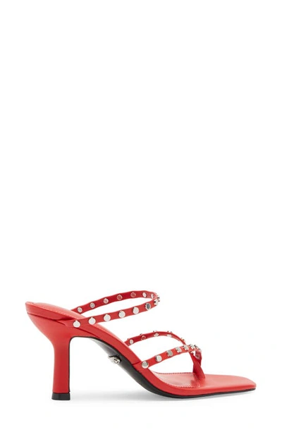 Shop Rebecca Minkoff Avila Stud Slide Sandal In Red