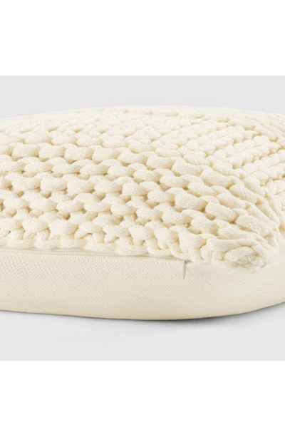 Shop Ienjoy Home Acrylic Knit Throw Pillow In Ivory
