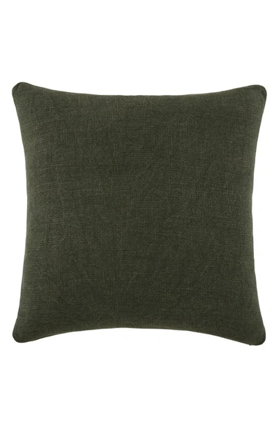 Shop Ienjoy Home Stone Washed Cotton Throw Pillow In Olive