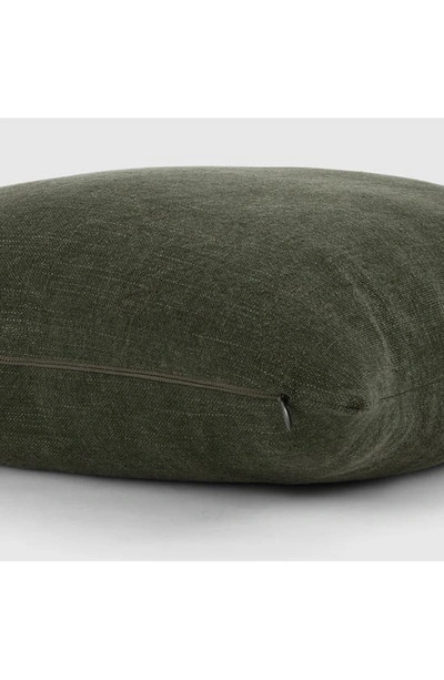 Shop Ienjoy Home Stone Washed Cotton Throw Pillow In Olive
