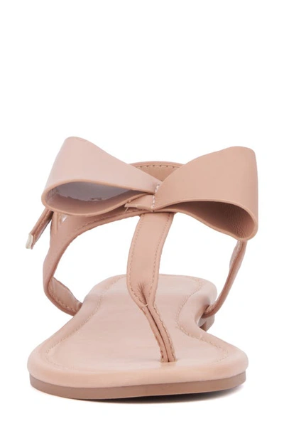 New York And Company Abril Thong Sandal In Natural Combo