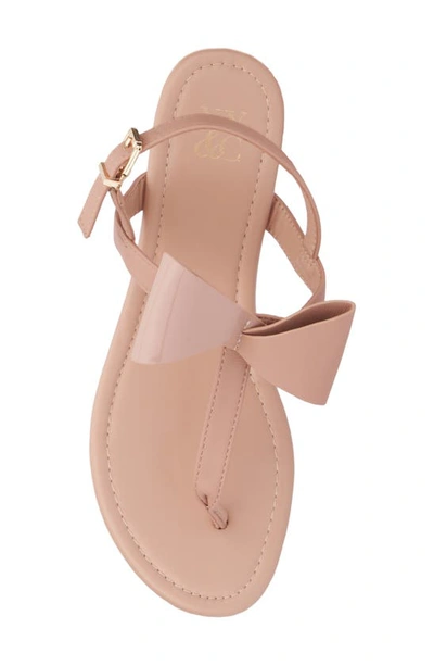 New York And Company Abril Thong Sandal In Natural Combo