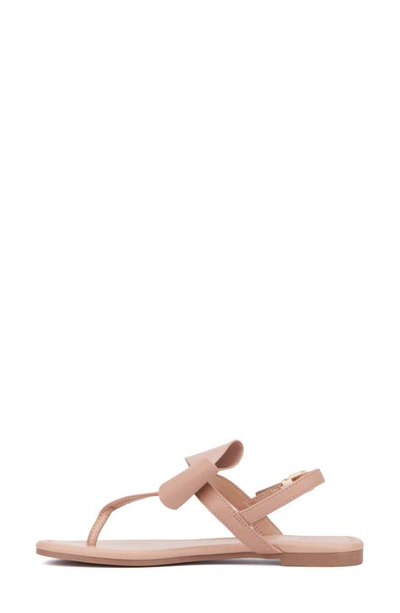 New York And Company Abril Thong Sandal In Natural Combo