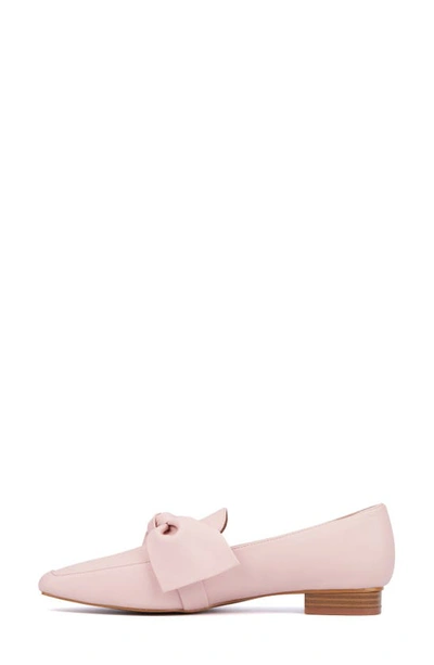 Shop New York And Company Dominica Bow Loafer In Pastel Pink