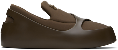 Shop Ferragamo Brown Hybrid Slippers In Clay 305