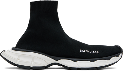 Shop Balenciaga Black 3xl Sock Sneakers In 1090 Black/white