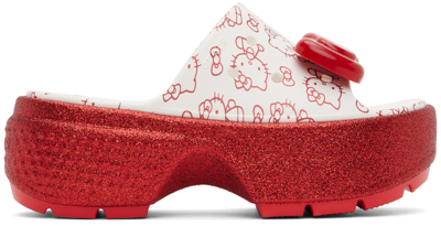 Shop Crocs White & Red Hello Kitty Stomp Slides