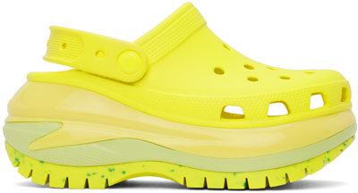Shop Crocs Yellow Mega Crush Clogs In Acidity