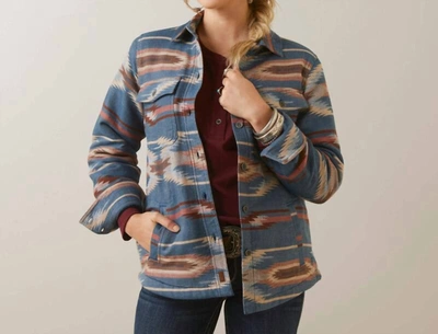 Shop Ariat Chimayo Shirt Jacket In Aztec Blue In Multi